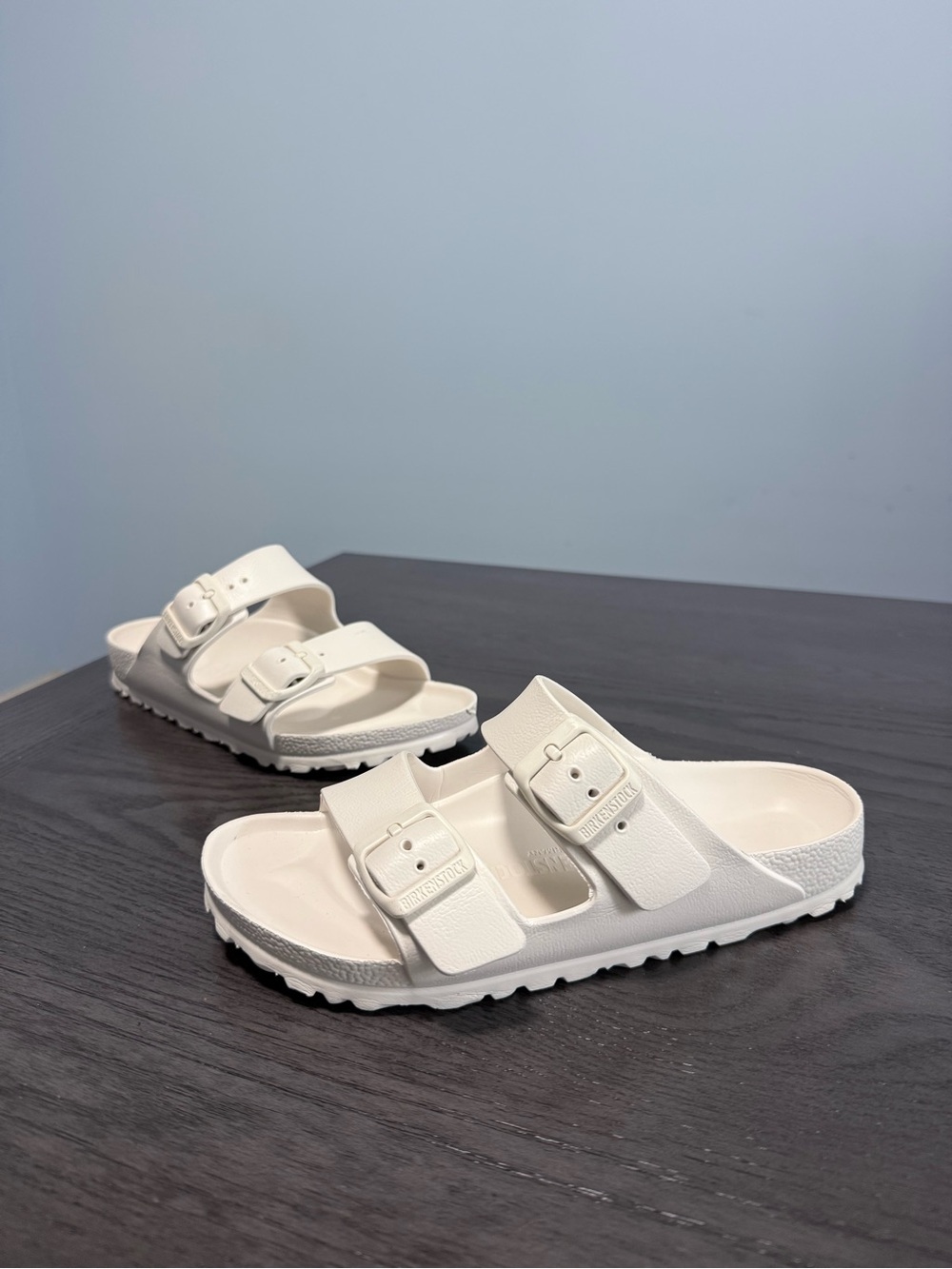 Birkenstock Arizona EVA White Two Buckle Slide Sandals EU 35 US 4–4.5